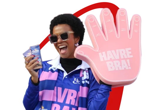 En av våra eventpersonal på ett samplingsevent för Elovena